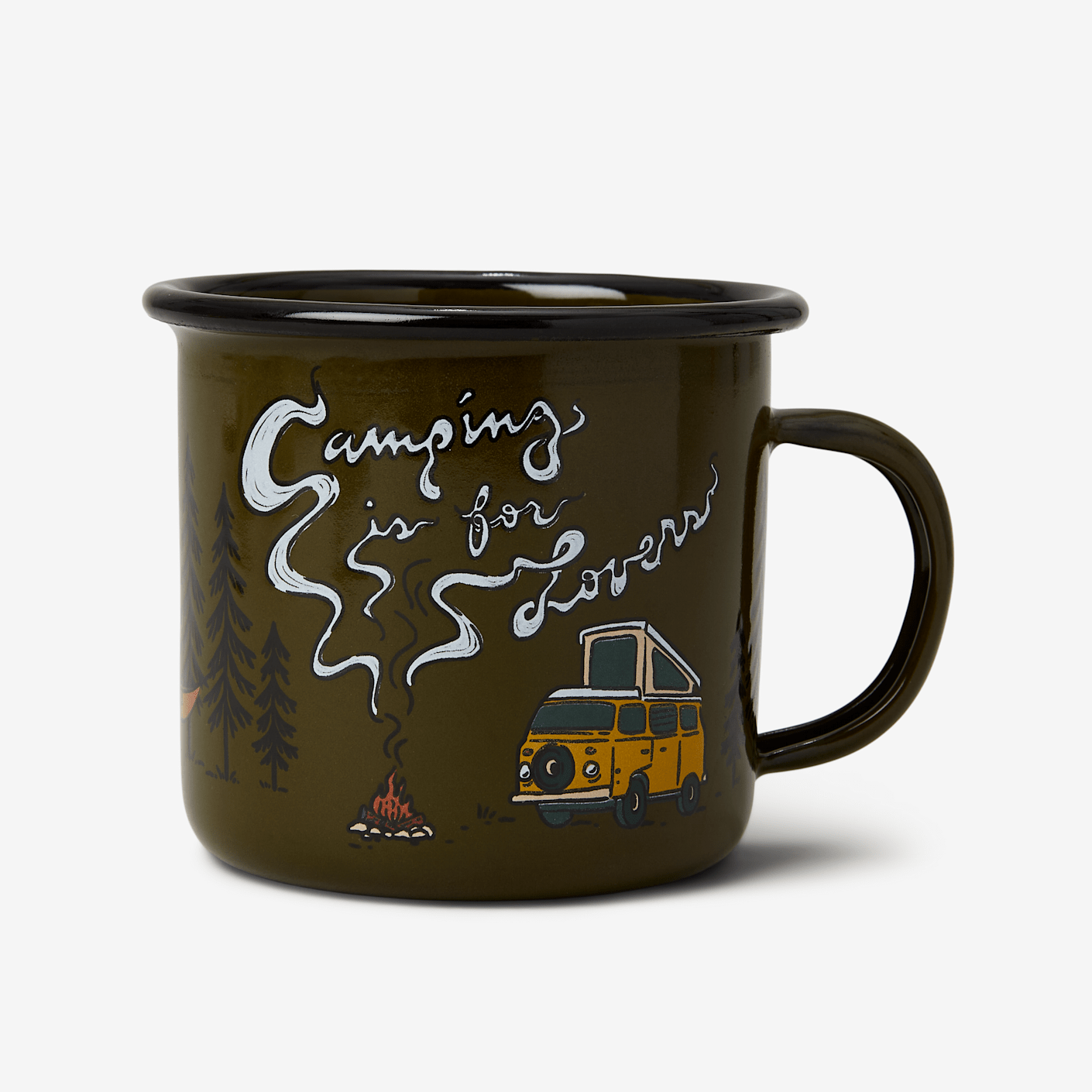 Trek Light Gear Camping is for Lovers Enamel Mug Bespoke Post